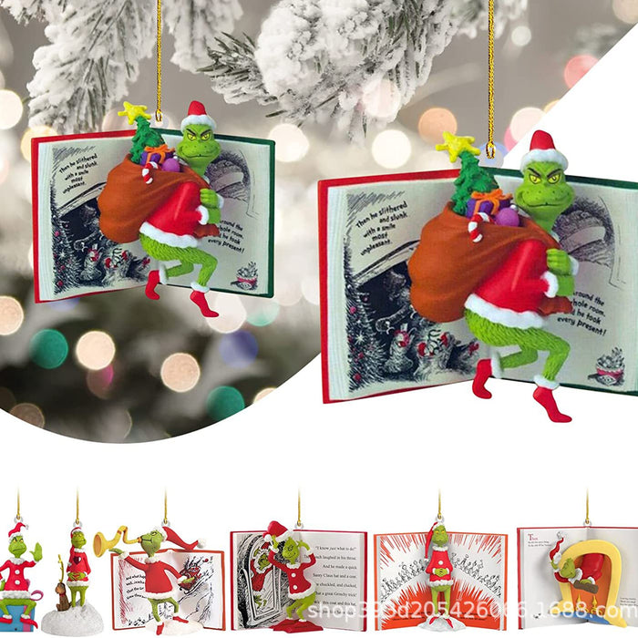 Wholesale Decorative Acrylic Cute Cartoon Christmas Tree Ornaments MOQ≥3 JDC-DCN-ZanA003