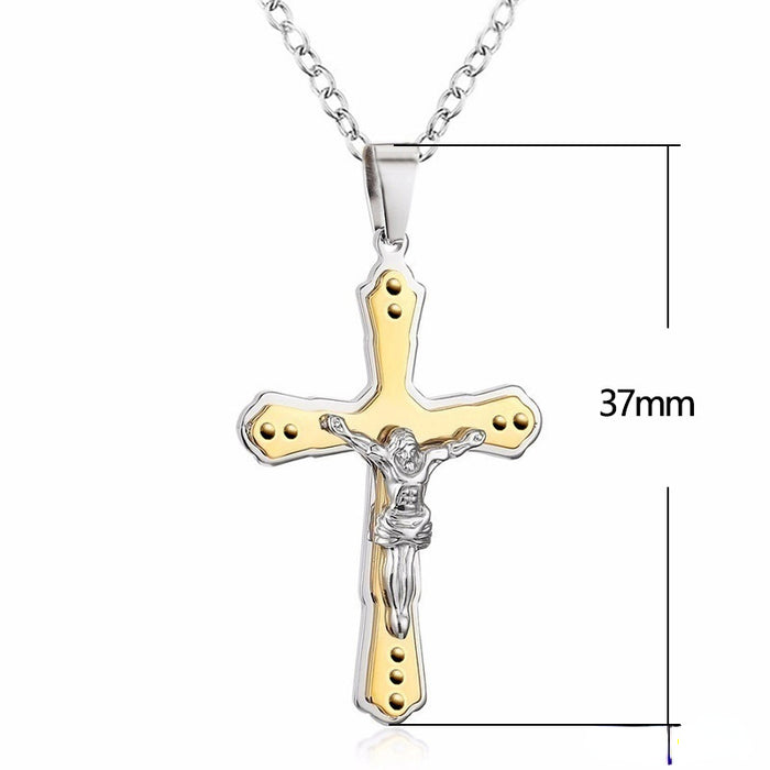 Wholesale Necklace Copper Zircon Cross MOQ≥2 JDC-PREMCAOS-NE-016