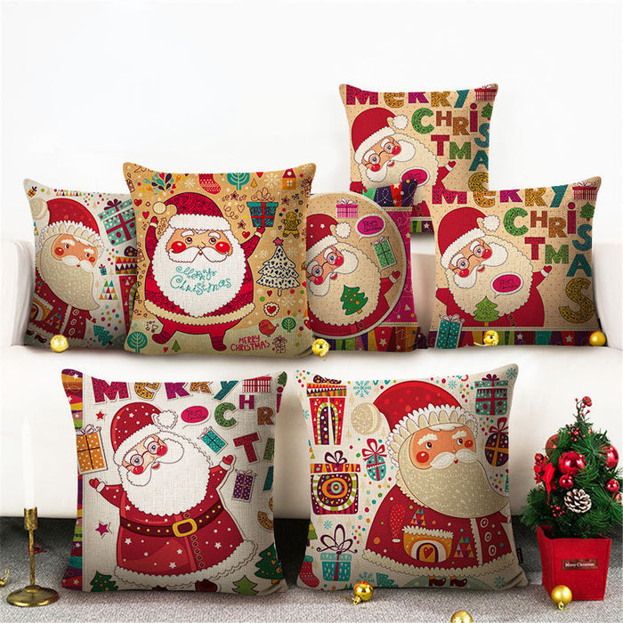 Wholesale Pillowcase Christmas Linen Short Plush Peach Skin Fleece MOQ≥2 JDC-PW-Hehua003