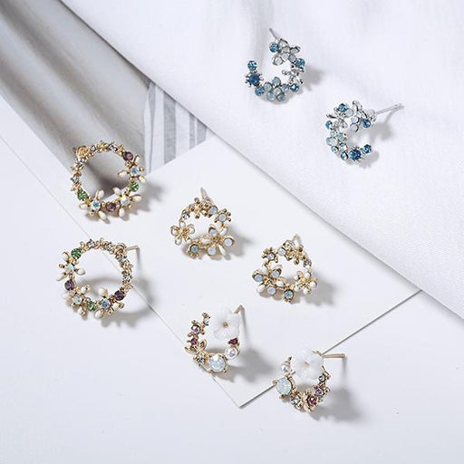 Bulk Jewelry Diamond petal earrings wholesale jewelry JDC-ES-b025 Wholesale factory from China YIWU China