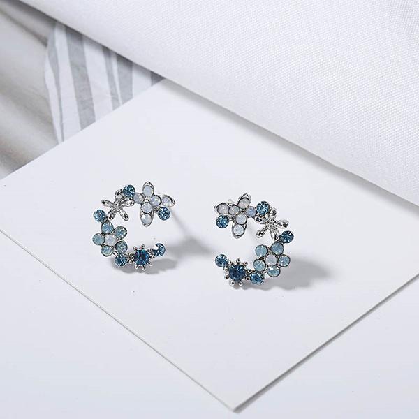 Diamond petal earrings wholesale jewelry JDC-ES-b025 earrings JoyasDeChina Ez21 Wholesale Jewelry JoyasDeChina Joyas De China
