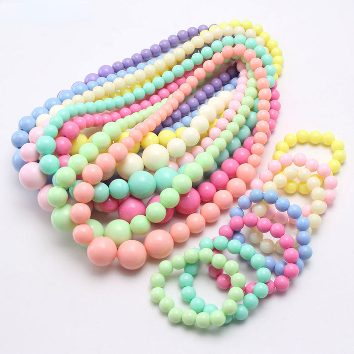Wholesale Kids Beaded Necklace Candy Color Acrylic JDC-NE-nijia002