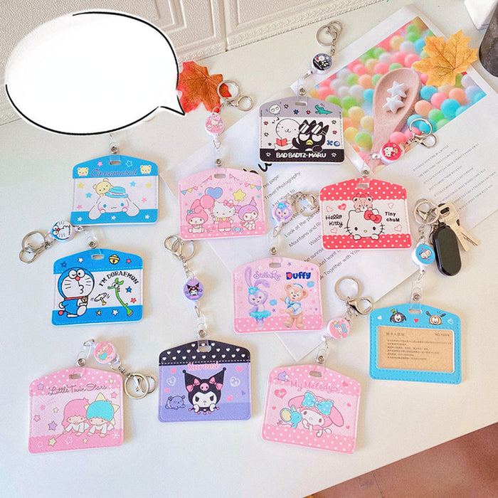 Wholesale Keychain PU Cute Cartoon Retractable Card Holder MOQ≥3 (M) JDC-KC-ONG003
