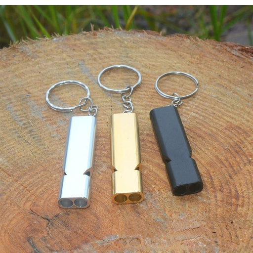 Jewelry WholesaleWholesale aluminum alloy dual frequency survival whistle keychain JDC-KC-TBQ001 Keychains 童宝琴 %variant_option1% %variant_option2% %variant_option3%  Factory Price JoyasDeChina Joyas De China