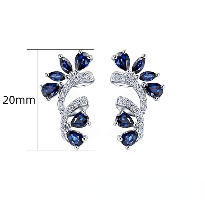 Wholesale Earrings Copper Zircon Flower Rattan MOQ≥2 JDC-PREMCAOS-ES-007