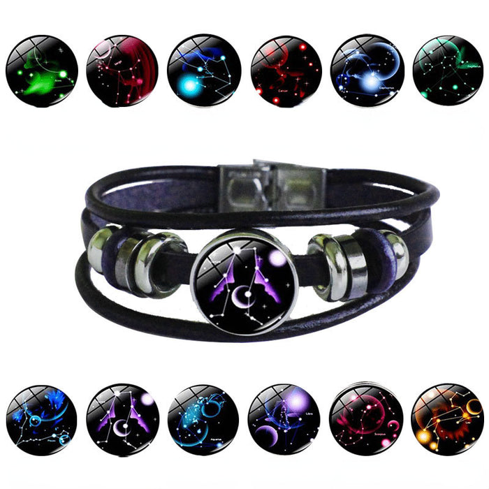 Wholesale Zodiac Bracelet Multilayer Stainless Steel Watch Buckle Luminous JDC-BT-YonY003