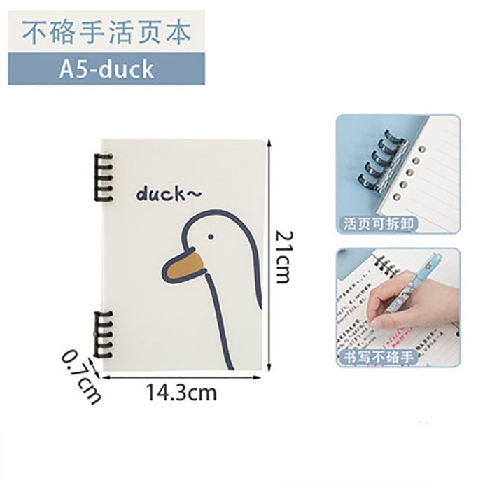 Wholesale PP Transparent Cover Removable Loose Leaf Notebook JDC-NK-PTG001