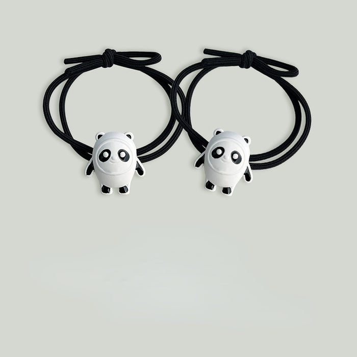 Grandes en gros de Panda Girls High Pony Pony Elastic Cair Corde Accessoires de cheveux pour enfants JDC-HS-MIY004
