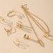 Ear clip set without ear holes 7-piece wholesale JDC-ES-f001 earrings JoyasDeChina gold Wholesale Jewelry JoyasDeChina Joyas De China