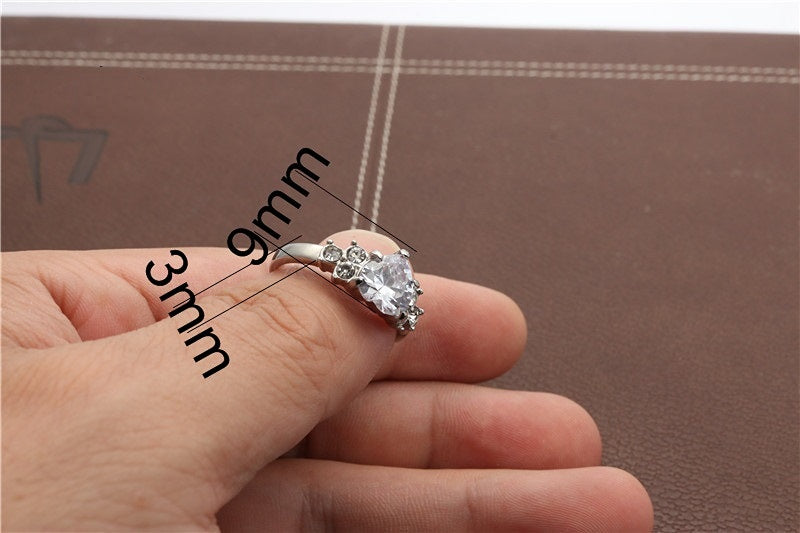 Wholesale Stainless Steel Titanium White Sapphire Ring JDC-RS-PREMLS001