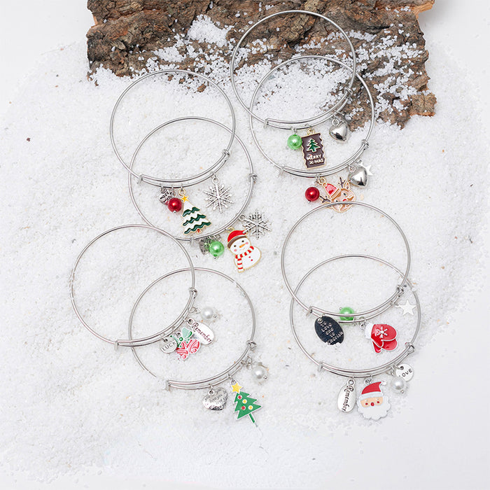 Wholesale Bracelet Metal Christmas Pendant Jewelry JDC-BT-XLH008