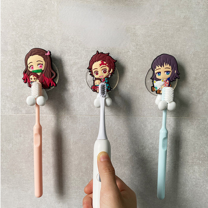 Wholesale Toothbrush Holder PVC Cute Cartoon Punch Free MOQ≥2 (M) JDC-THR-ZhiL004