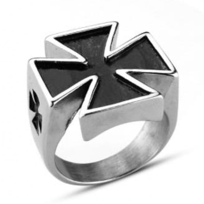 Wholesale Vintage Knights Templar Iron Cross Men's Ring MOQ≥2 JDC-RS-Fhong004