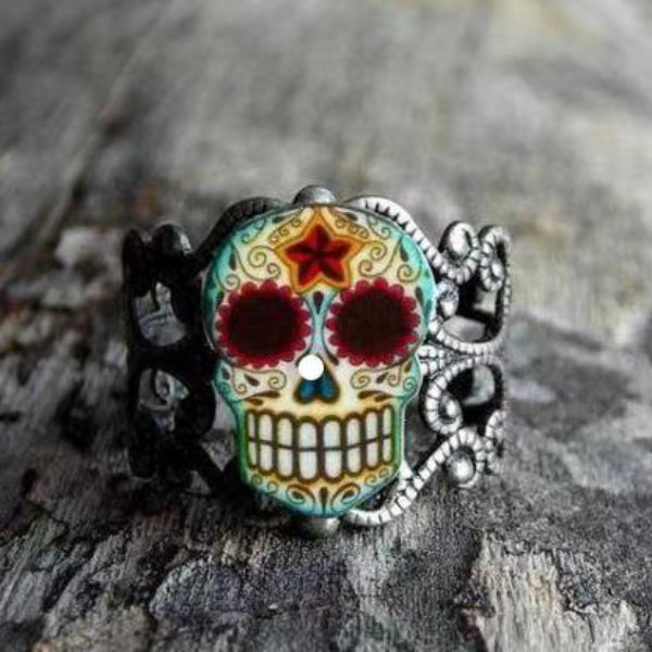 Wholesale Ring Skull Alloy JDC-RS-Hechen04