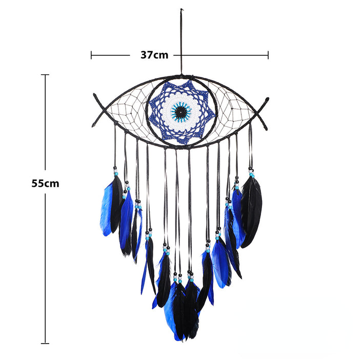 Wholesale Devil's Eye Feather Dreamcatcher MOQ≥2 JDC-DC-RXin003