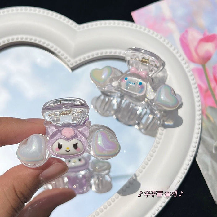 Wholesale plastic cute glitter jelly love hair clip MOQ≥2 JDC-HC-HaiYi002