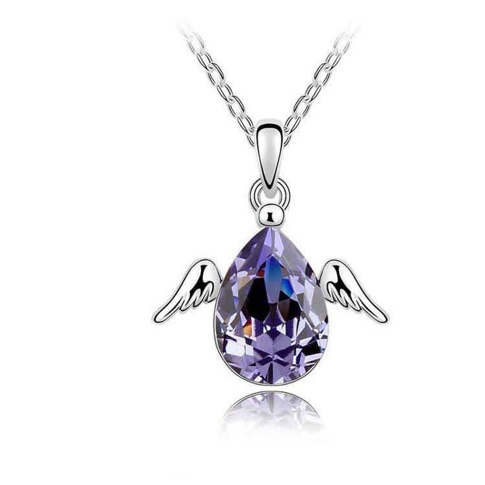 Wholesale crystal necklace short pendant necklace fashion high-end MOQ≥2 JDC-NE-langyi001