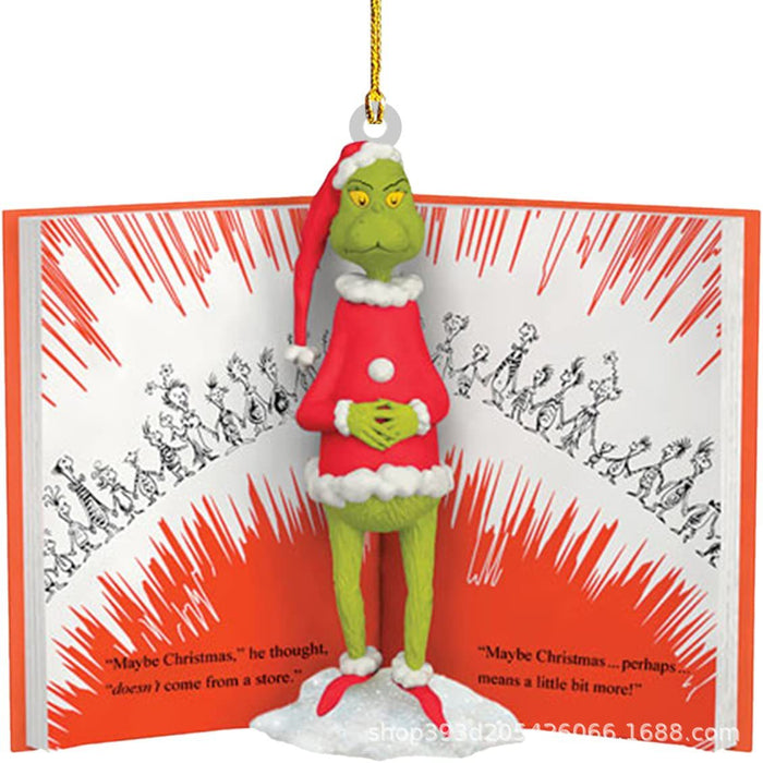 Wholesale Decorative Acrylic Cute Cartoon Christmas Tree Ornaments MOQ≥3 JDC-DCN-ZanA003