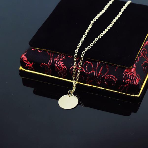 Bulk Jewelry Fashion Disc Elegant Gold Small Disc Short Necklace JDC-NE-b010 Wholesale factory from China YIWU China