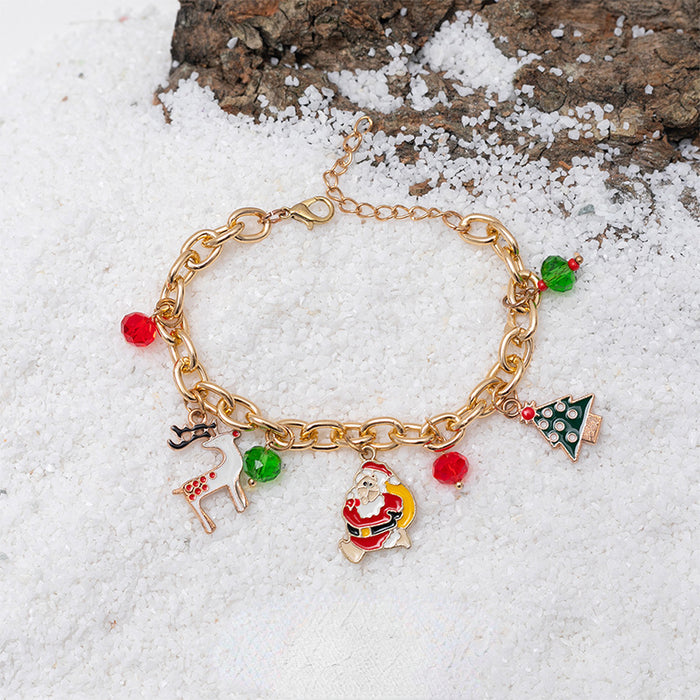 Wholesale Bracelet Metal Christmas Pendant Chain Jewelry JDC-BT-XLH010