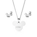 Jewelry WholesaleWholesale Silver Little Mouse Stainless Steel Necklace Earrings Set JDC-ES-MINGM004 Earrings 敏萌 %variant_option1% %variant_option2% %variant_option3%  Factory Price JoyasDeChina Joyas De China