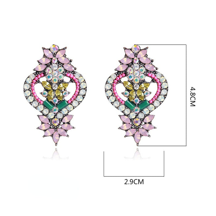 Jewelry WholesaleWholesale Color Rhinestone Gemstone Earrings JDC-ES-ZhanS004 Earrings 瞻盛 %variant_option1% %variant_option2% %variant_option3%  Factory Price JoyasDeChina Joyas De China