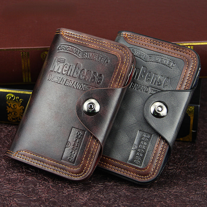 Wholesale Men's Wallet Short Large Capacity Magnetic Buckle JDC-WT-Xinze005