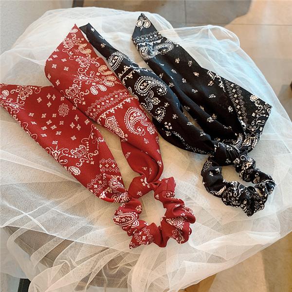 Bulk Jewelry French scarf hair scrunchies wholesale JDC-HS-h002 Wholesale factory from China YIWU China