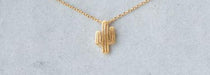 Bulk Jewelry Golden alloy cactus Necklace JDC-NE-A319 Wholesale factory from China YIWU China