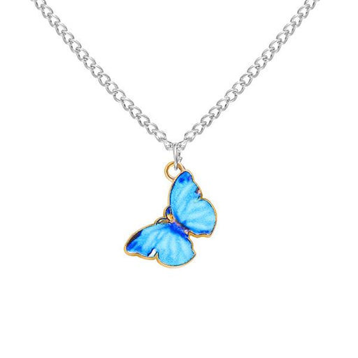 Bulk Jewelry Gradient butterfly necklace wholesale JDC-NE-f033 Wholesale factory from China YIWU China