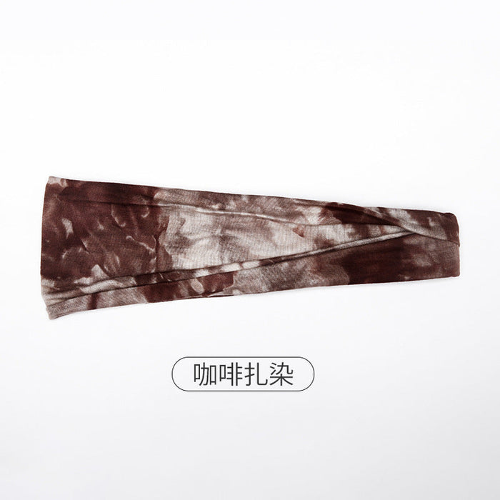 holesale fabric sports headband JDC-SH-YJ006 Headband JoyasDeChina Coffee tie dyeing Wholesale Jewelry JoyasDeChina Joyas De China