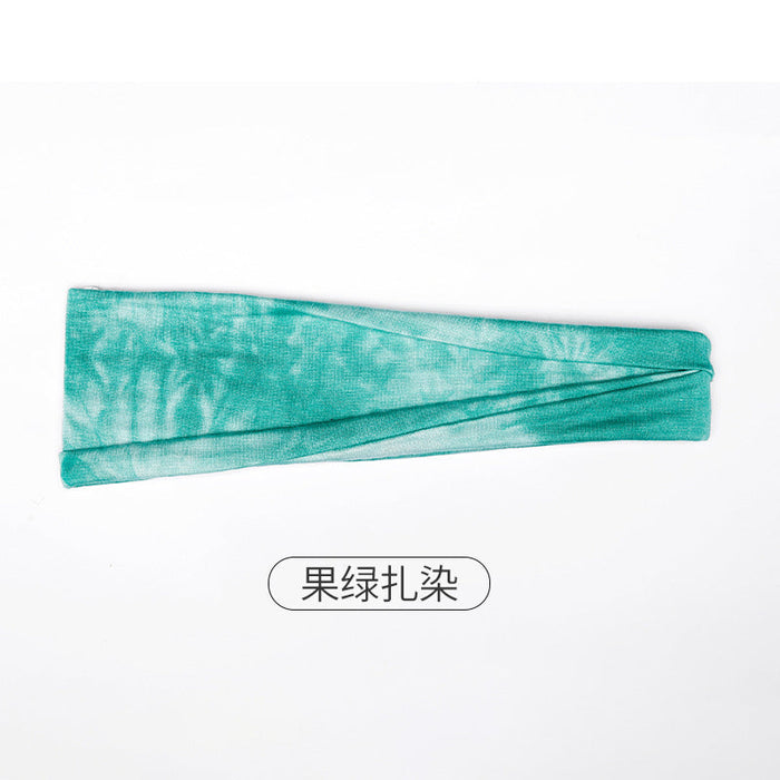 holesale fabric sports headband JDC-SH-YJ006 Headband JoyasDeChina Fruit green tie dyeing Wholesale Jewelry JoyasDeChina Joyas De China