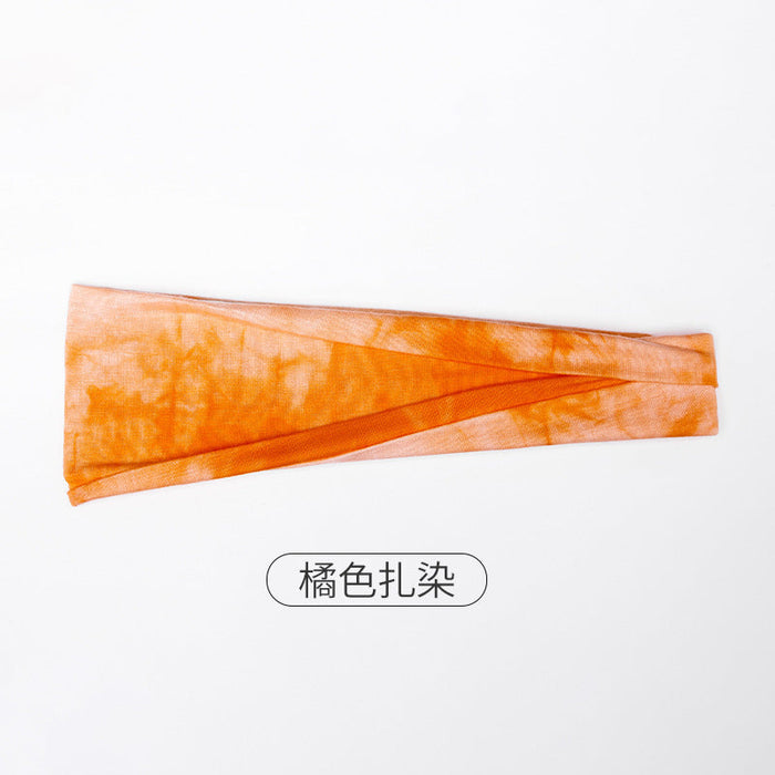holesale fabric sports headband JDC-SH-YJ006 Headband JoyasDeChina Orange tie dyeing Wholesale Jewelry JoyasDeChina Joyas De China