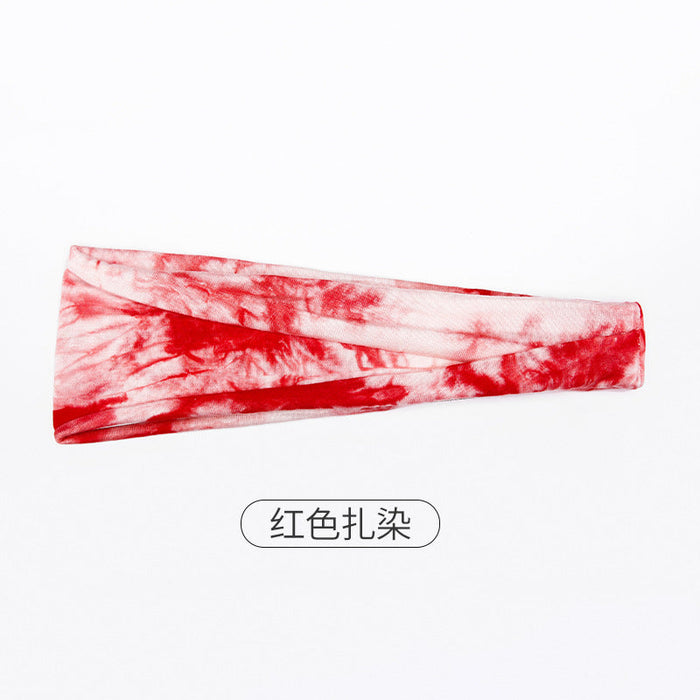 holesale fabric sports headband JDC-SH-YJ006 Headband JoyasDeChina Red tie-dye Wholesale Jewelry JoyasDeChina Joyas De China