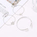 Bulk Jewelry Hollow leaf cat three-piece bracelet wholesale JDC-BT-a004 Wholesale factory from China YIWU China