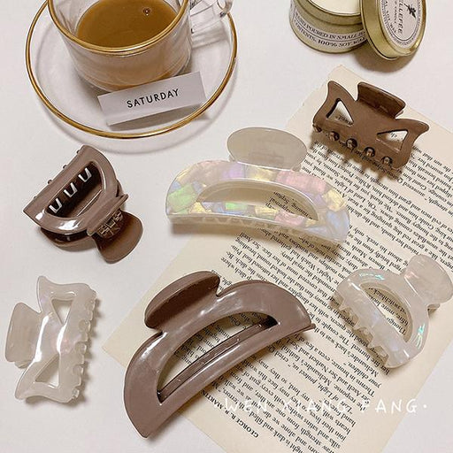 Bulk Jewelry Hollow Oval Hair Clip Hair Grab Morandi Hair Clip  wholesale JDC-HC-h023 Wholesale factory from China YIWU China