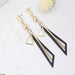 Hollow Triangle Alloy Earrings wholesale JDC-ES-b031 earrings JoyasDeChina Black Wholesale Jewelry JoyasDeChina Joyas De China