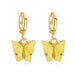 Jewelry Color Acrylic Butterfly Earrings Butterfly Earrings wholesale JDC-ES-e004 earrings JoyasDeChina Yellow Wholesale Jewelry JoyasDeChina Joyas De China