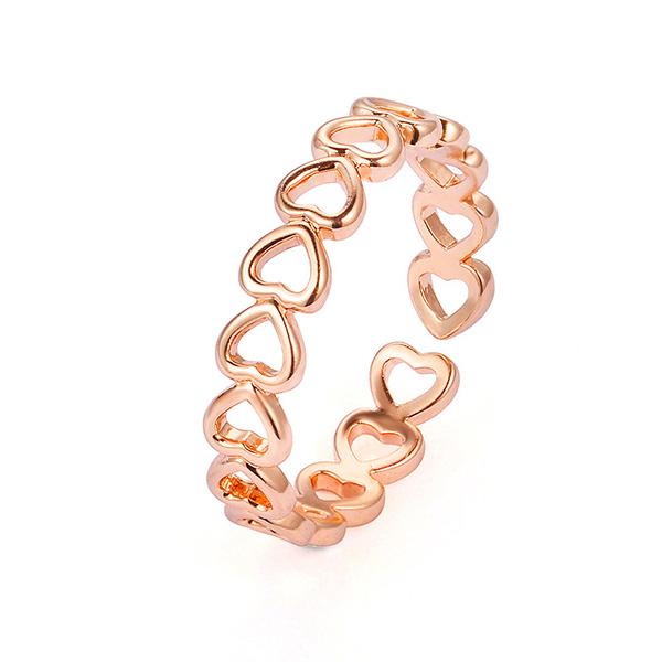 Bulk Jewelry Metal copper electroplating hollow love ring wholesale DJC-RS-d056 Wholesale factory from China YIWU China