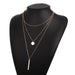 Bulk Jewelry Metal geometric vertical pendant necklace wholesale JDC-NE-b023 Wholesale factory from China YIWU China