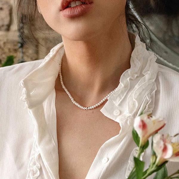 Bulk Jewelry Pearl necklace chocker clavicle chain wholesale JDC-NE-f029 Wholesale factory from China YIWU China