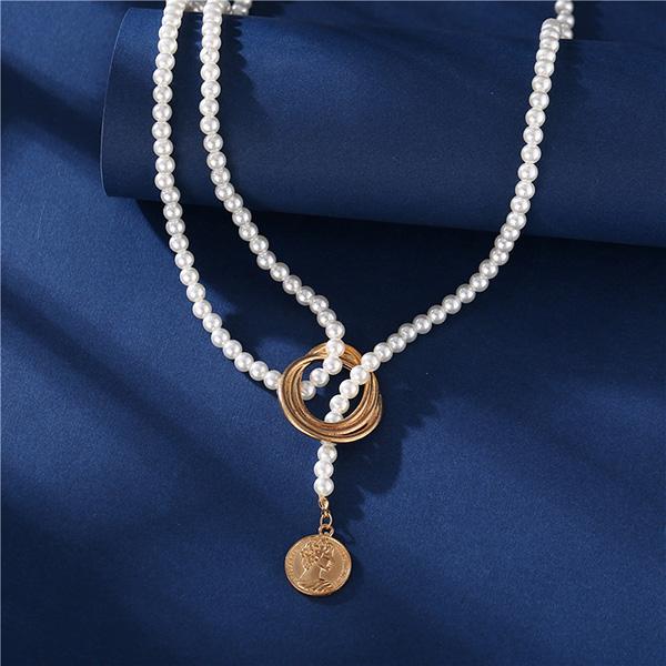 Bulk Jewelry Pearl necklace wholesale JDC-NE-f24 Wholesale factory from China YIWU China