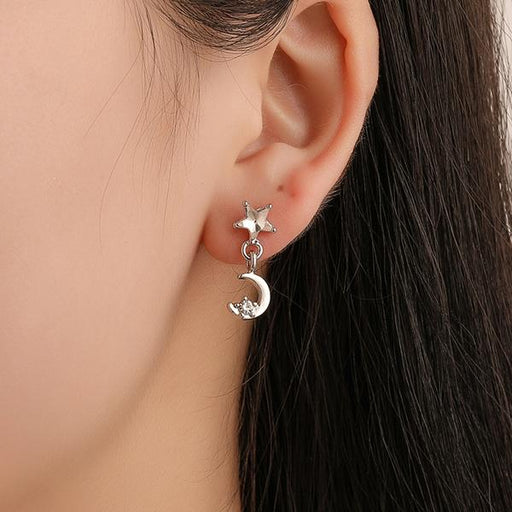 Bulk Jewelry Pentagram moon tassel earrings wholesale JDC-ES-a008 Wholesale factory from China YIWU China