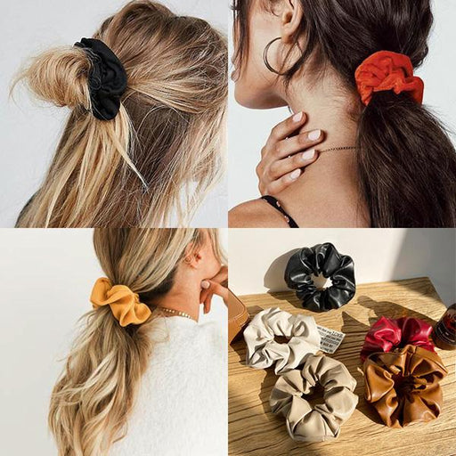 Bulk Jewelry Pure Color Leather Retro Hair Tie Wholesale DJC-HS-f049 Wholesale factory from China YIWU China