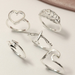 Bulk Jewelry Silver alloy love leaf ring with belt JDC-RS-e106 Wholesale factory from China YIWU China