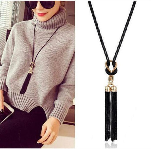 Bulk Jewelry Simple and Fashionable With Tassels Long Necklace JDC-NE-b013 Wholesale factory from China YIWU China