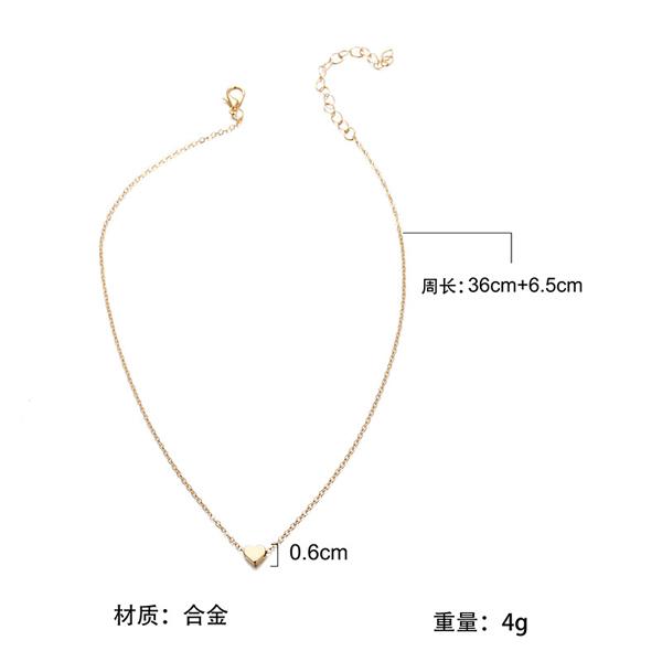 Bulk Jewelry Simple Metal Alloy Heart Necklace wholesale JDC-NE-b011 Wholesale factory from China YIWU China