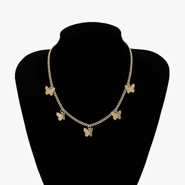Bulk Jewelry Simple Temperament Clavicle Chain Butterfly Pendant Necklace wholesale JDC-NE-b026 Wholesale factory from China YIWU China
