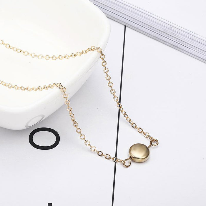 Bulk Jewelry Small Dot Exquisite Metal Rod Necklace JDC-NE-b001 Wholesale factory from China YIWU China