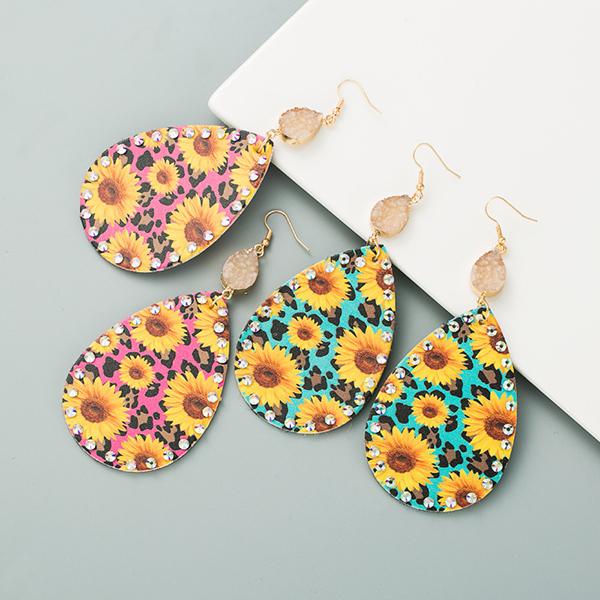 Bulk Jewelry Sunflower flower earrings wholesale JDC-ES-a036 Wholesale factory from China YIWU China